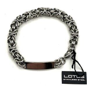 LOTUS MJYX Stainless Steel Braided Byzantine Link Bracelet 7.5"